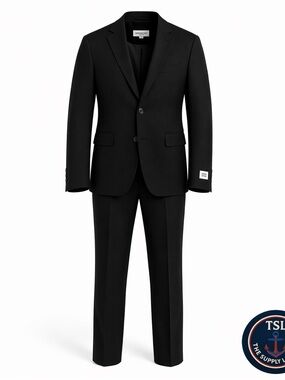 OppoSuits Black Knight Suit Set w/ Tie Mens 38 NWT Slim Fit